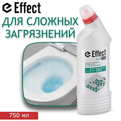 Чистящее средство 750 мл, EFFECT "Alfa 105", для сантехники, кислотное, для сложных загрязнений, 14321