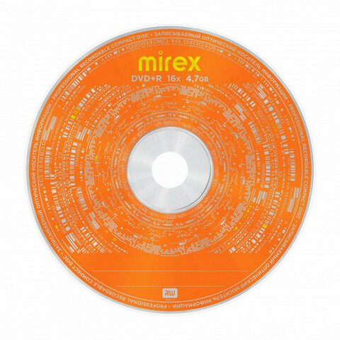 Диск DVD+R (плюс) MIREX, 4,7 ГБ, 16x, Slim Case, 1 штука, UL130013A1S